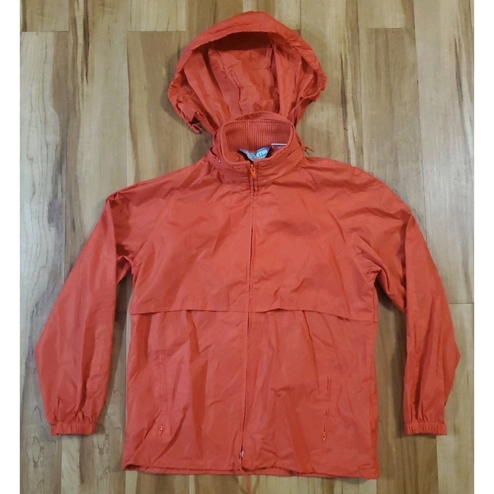Vintage Woolrich Teton Poppy Red Jacket‎ Windbreaker Packable Rain Coat Womens M
